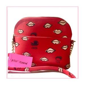 🆕 Betsey Johnson Crossbody Bag—Eyes & Lips Print